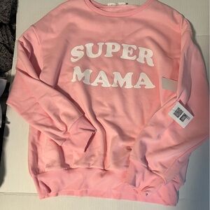 Pink 'Super Mama' Sweatshirt size S